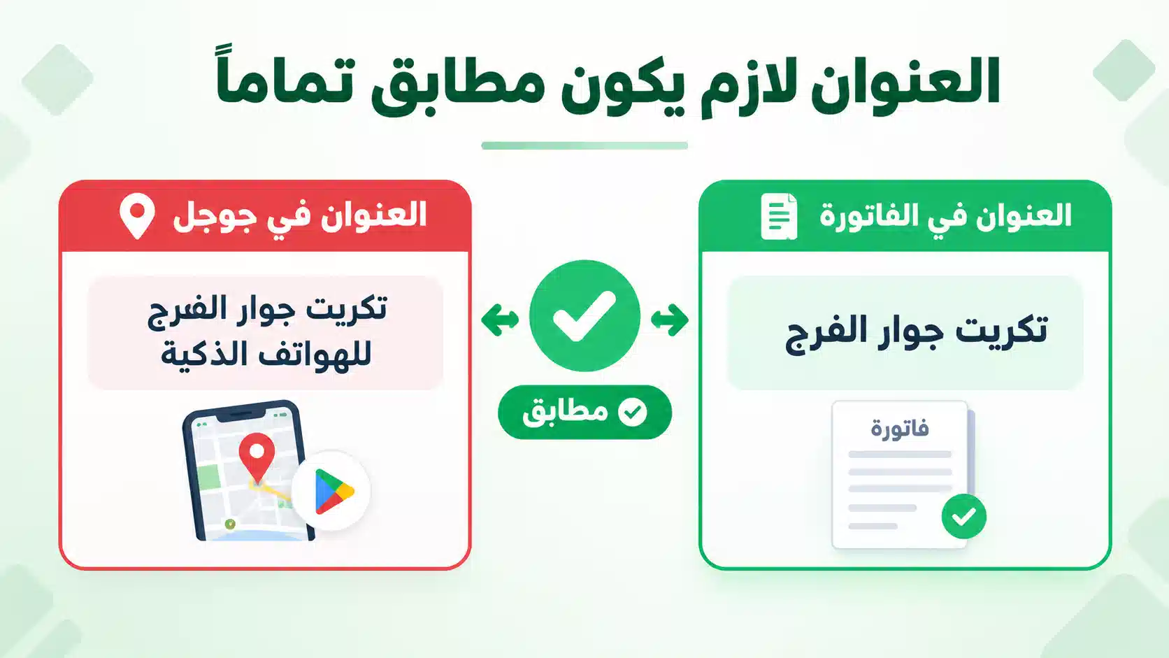 إثبات صحة العنوان في جوجل بلاي كونسول 2027 | دليل كامل خطوة بخطوة 7 مطابقة العنوان بين جوجل بلاي والفاتورة